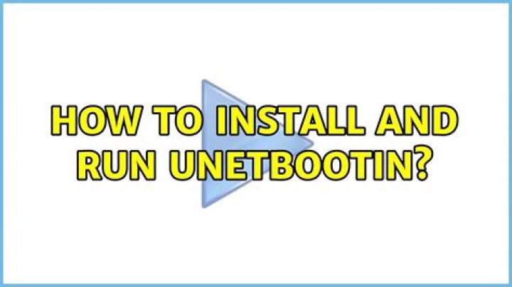 How to install and run UNetbootin?