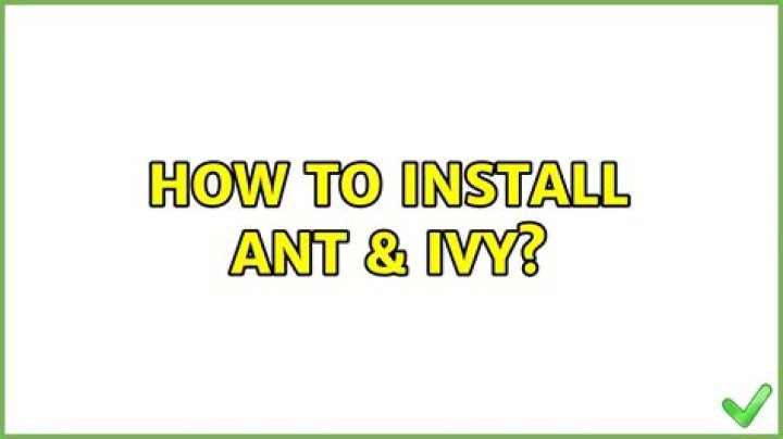How to install ant & ivy?