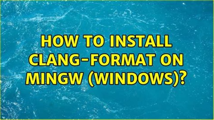 How to install clang-format on MinGW (Windows)?