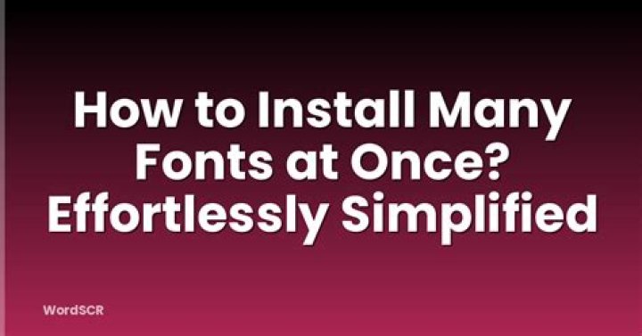 How to install many font files quickly and easily?