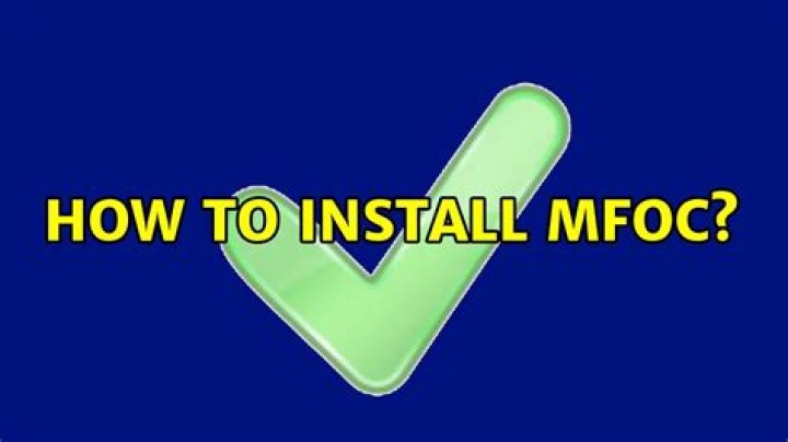 How to install MFOC
