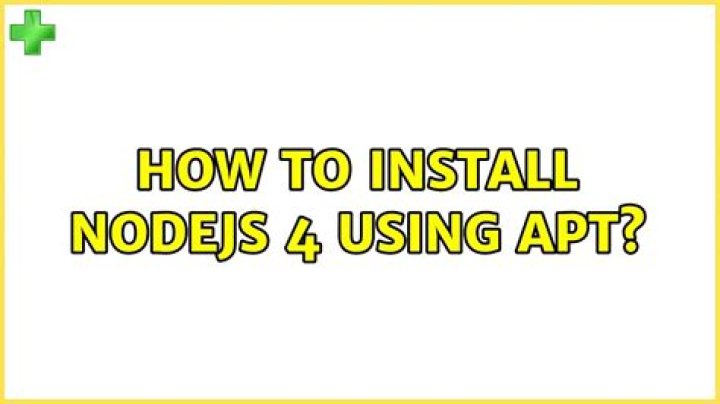 How to install NodeJS 4 using apt?