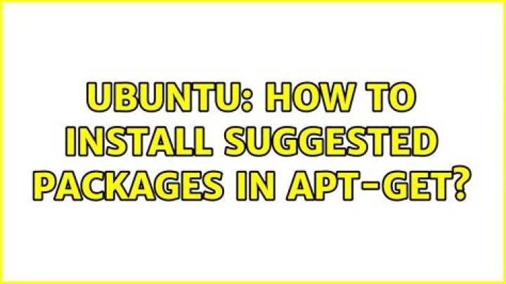 How to install suggested packages in apt-get