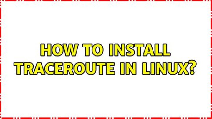 How to install traceroute in Linux?