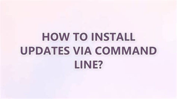 How to install updates via command line?