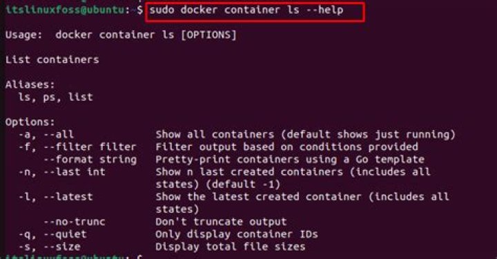 How to list containers in Docker