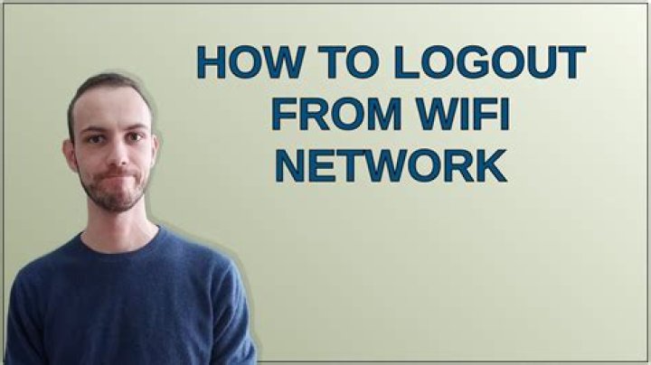 How to logout from wifi network