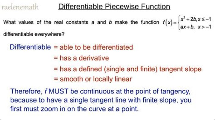 How to make a piecewise function differentiable?