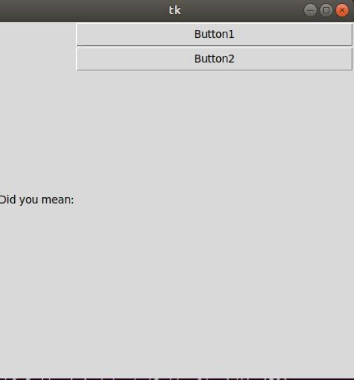 How to make tkinter::pack() place label on top left corner in below program?