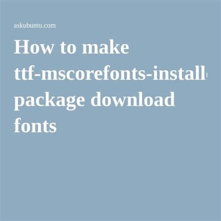 How to make ttf-mscorefonts-installer package download fonts, after it says it installed?