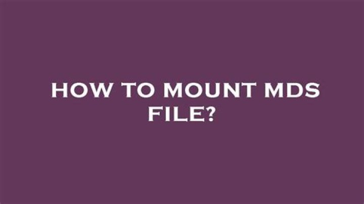 How to mount .MDS file?