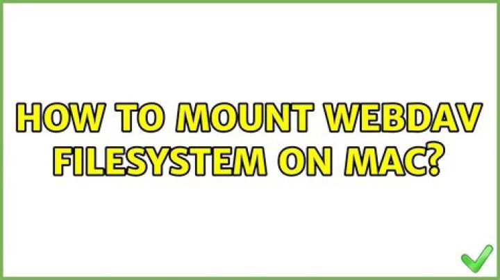 How to mount WebDav filesystem on Mac?