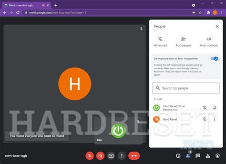 How to mute whole Google Meet meeting