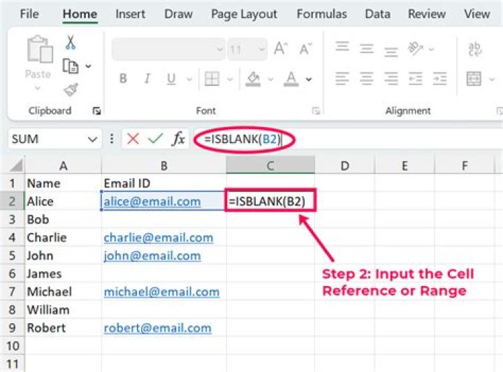 How to negate 'isblank' function