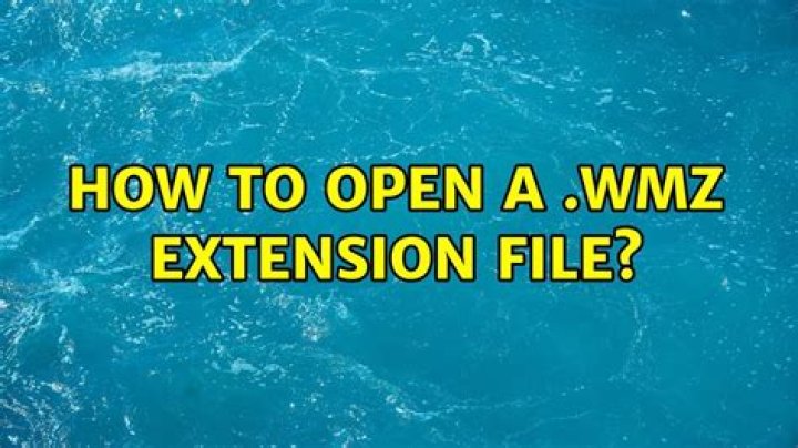 How to open a .wmz extension file?