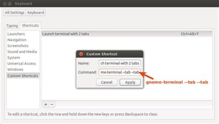 How to open new tab in existing window using keyboard shortcuts on Ubuntu