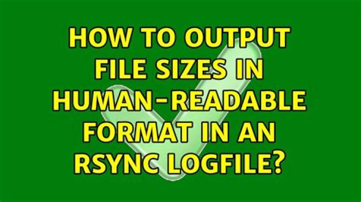 How to output file sizes in human-readable format in an rsync logfile