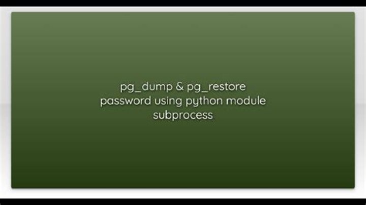 How to pass in password to pg_dump?