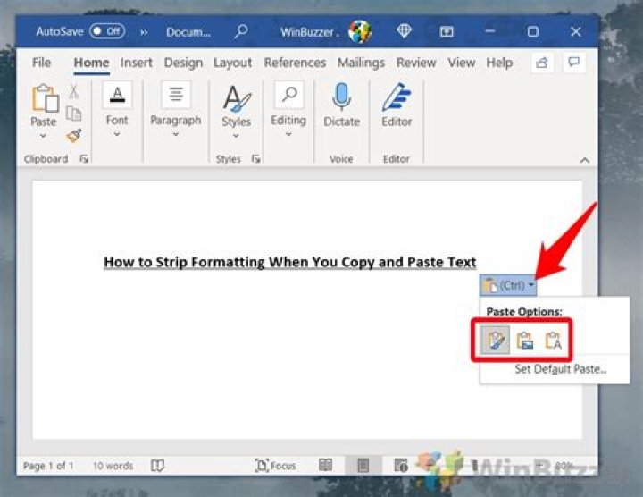 How to paste text without formatting?
