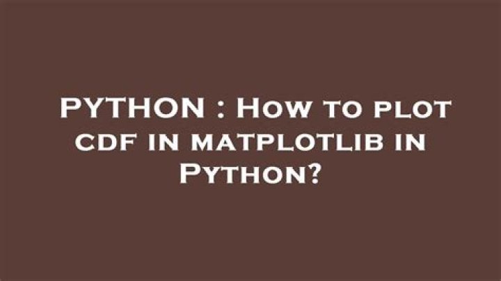 How to plot cdf in matplotlib in Python?