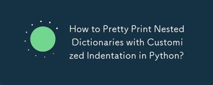 How to pretty print nested dictionaries?