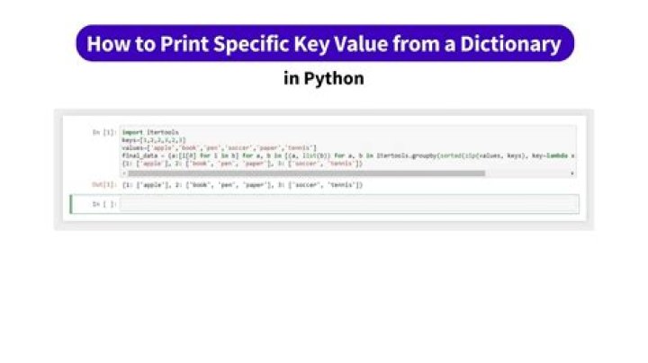 How to print a dictionary's key?