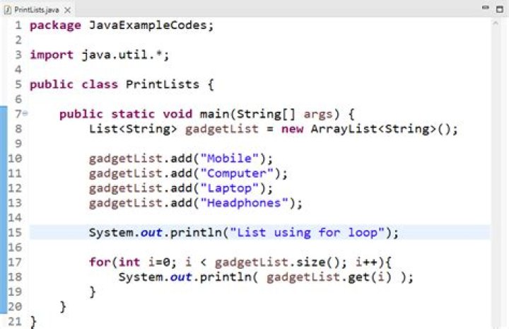How to print out all the elements of a List in Java?
