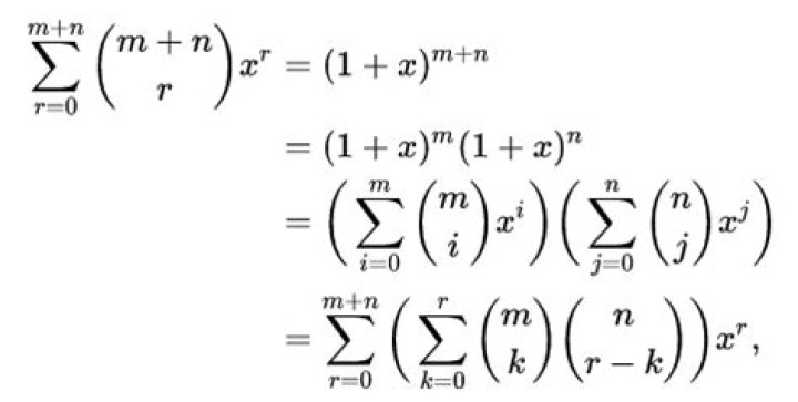 How to prove Vandermonde's Identity: $\sum_{k=0}^{n}\binom{R}{k}\binom{M}{n-k}=\binom{R+M}{n}$?