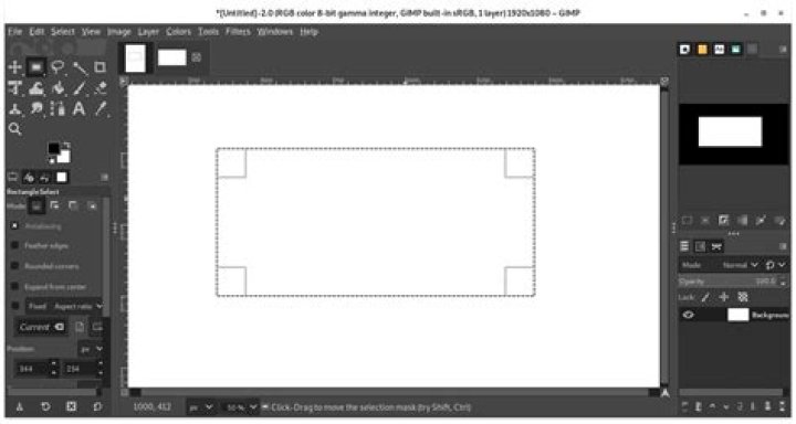How to put a box around something in GIMP?