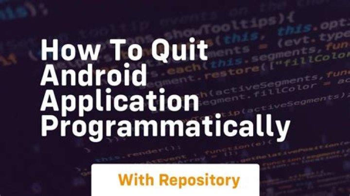 How to quit android application programmatically