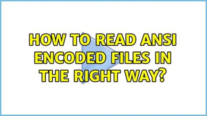 How to read ANSI encoded files in the right way?
