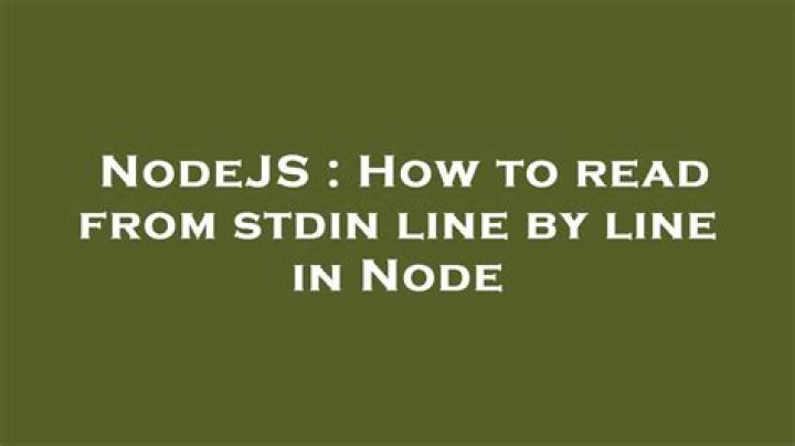 How to read from stdin line by line in Node