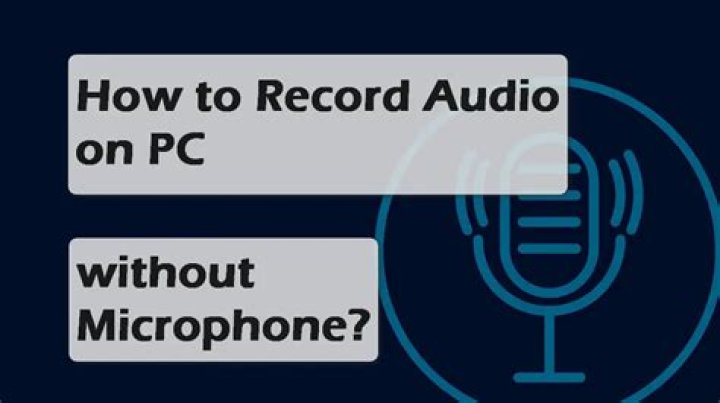 How to record only computer sound without microphone?