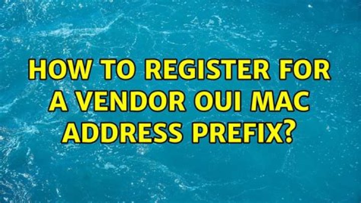 How to register for a vendor OUI MAC address prefix?