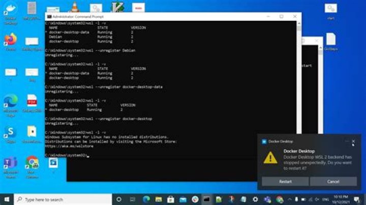 How to remove docker from Windows subsystem?