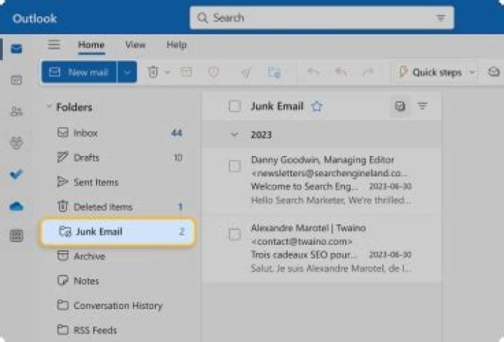 How to remove the Junk E-mail folder from Outlook?