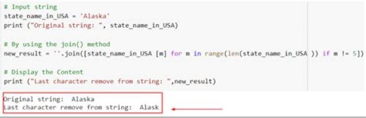 How to remove the last character from a string?