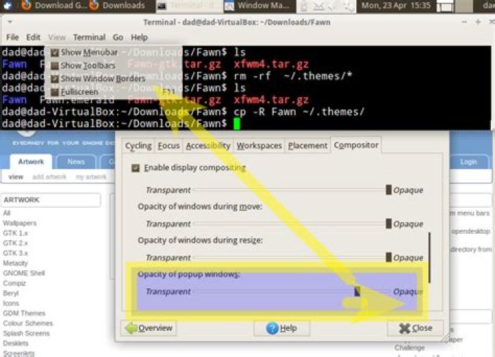 How to remove transparency from a GTK theme?