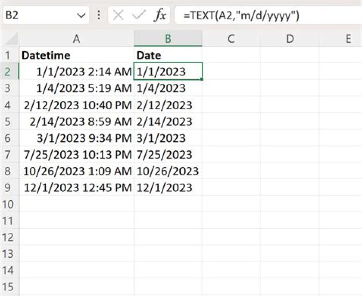 How to represent a DateTime in Excel