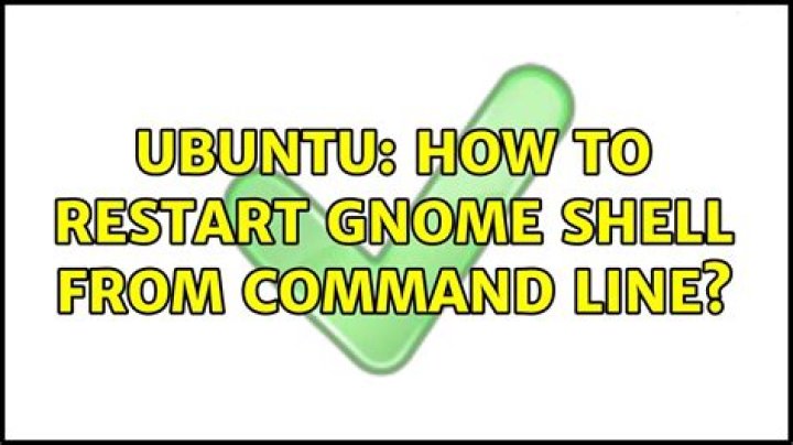 How to restart GNOME Shell from command line?