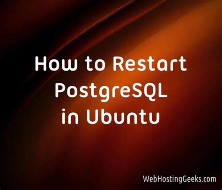 How to restart Postgresql