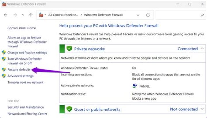How to restore Windows Firewall after some malware deleted its service?