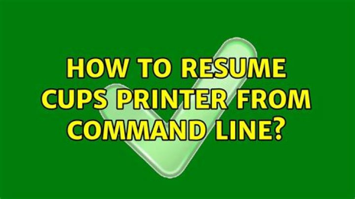 How to resume CUPS printer from command line?