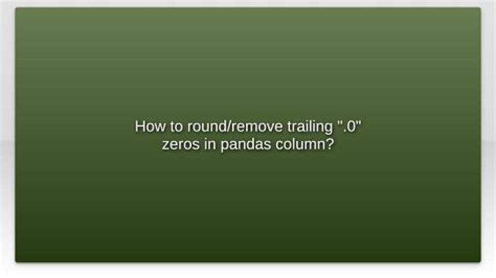 How to round/remove trailing 