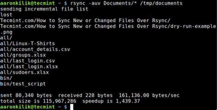 How to rsync only a specific list of files?