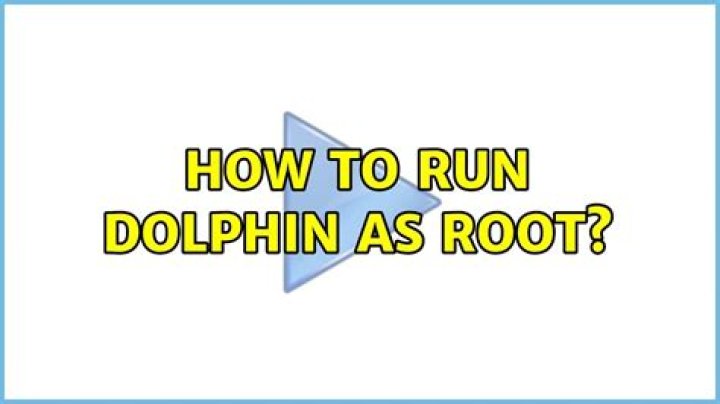 How to run Dolphin as root?