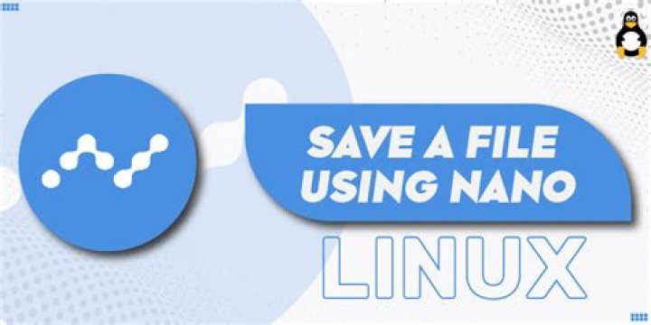 How to save a file using nano