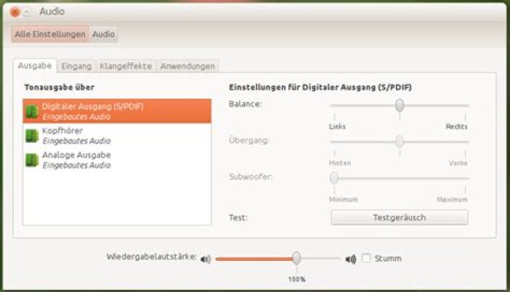 How to save volume settings for digital output (S/PDIF)?