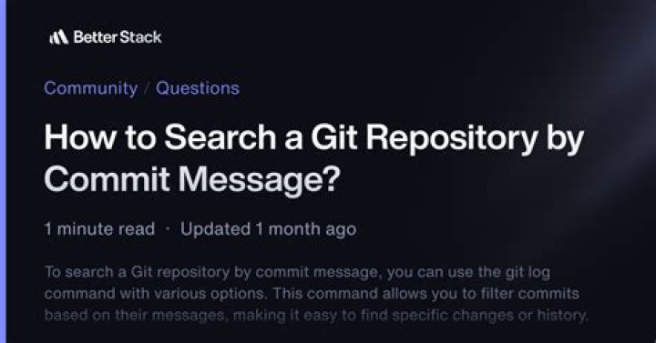 How to search a Git repository by commit message?