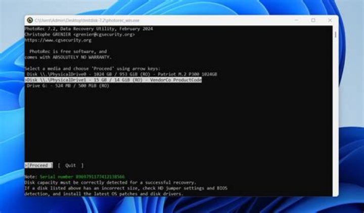 How to select filesize range on data recovery utilities like Photorec